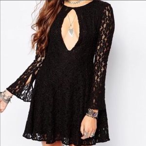 Free people fit and flare lace dress